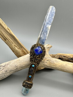 マジカルクリスタルワンド（カヤナイト、ラピスラズリ＆クォーツ） MGW002