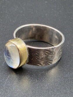 レインボームーンストーン・リング 14号 RNG007