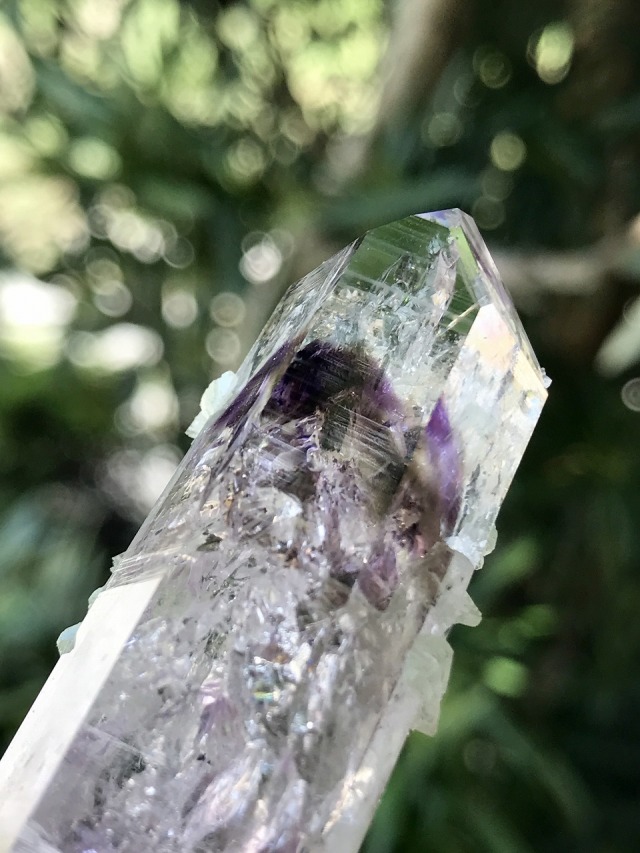 多層ファントム ∞スモーキーアメジスト 虹入り 幻影紫水晶 天然石