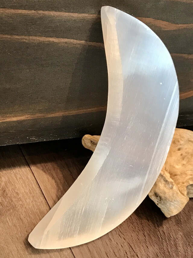 セレナイト♡プレート♡金の木No.1014 セレナイト・三日月プレート CEL115