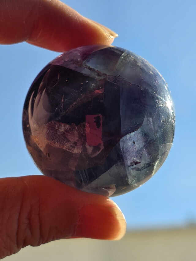 江西省九江産フローライト・スフィア FLR144