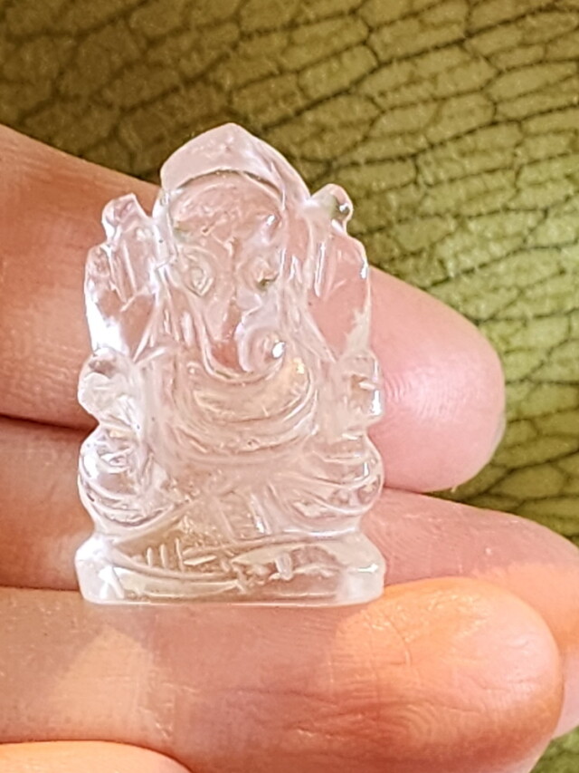 クリアクォーツ ガネーシャ 水晶 カービング】クリアクォーツ（水晶） ガネーシャ ④ | NR キャンドル