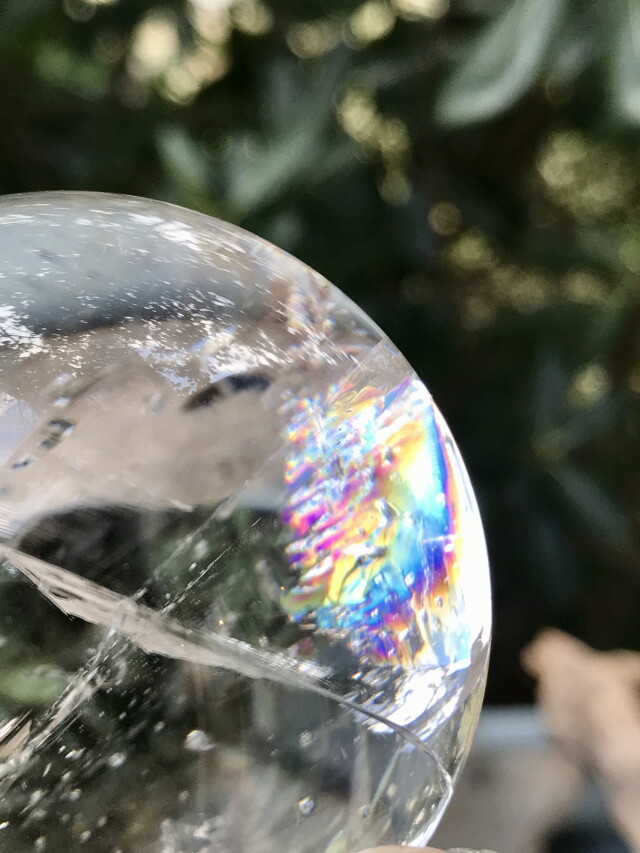 バイア産レムリアンシード・スフィア／スペシャルレインボウ LES004