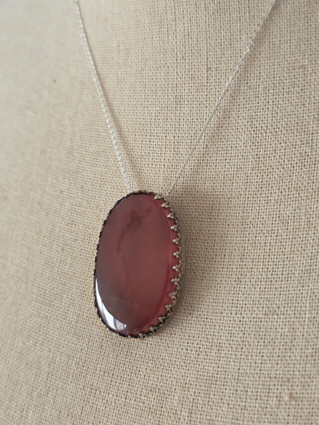 北海道産インカローズ・ペンダントトップ（シルバー） LPT297