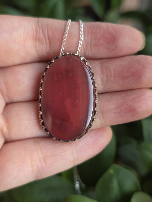 北海道産インカローズ・ペンダントトップ（シルバー） LPT297