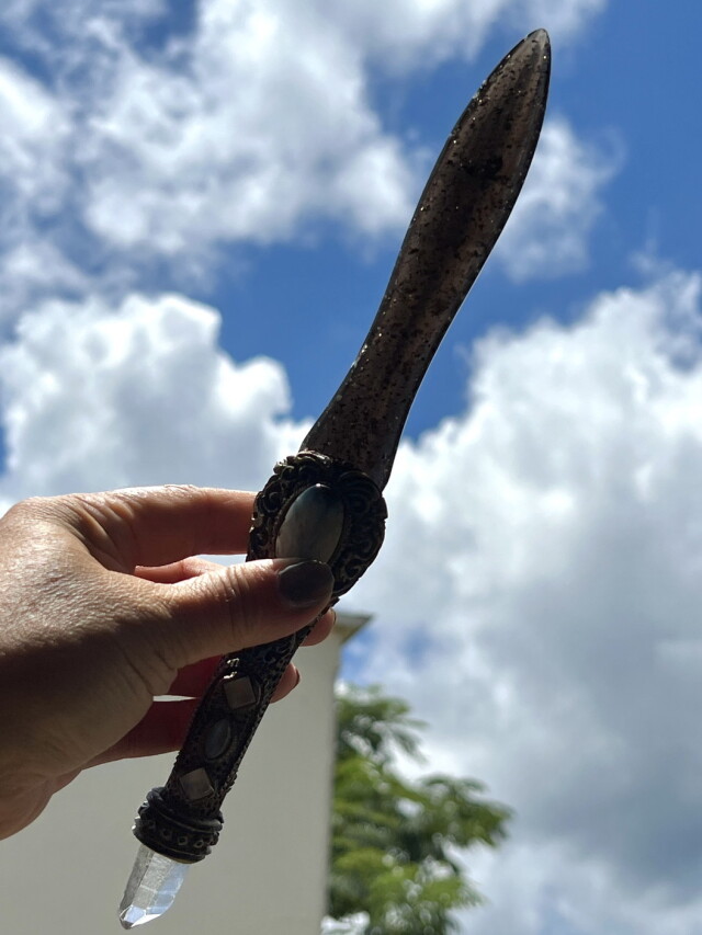 マジカルクリスタルワンド（ギャラクシーオブシディアン、グレイ