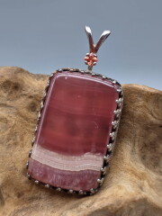 北海道産インカローズ／ピンクサファイア・ペンダントトップ（シルバー） LPT291