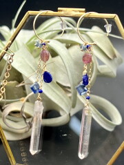 【terra&gaia】ピンクレムリアン・ジュエリーポイント・ピアス TAG062