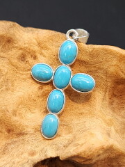 ターコイズ・クロス・ペンダントトップ TUR022