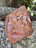 モロッコ・サハラ産フェンスター水晶（ダブルターミネイテッド、レインボウ） MOE001