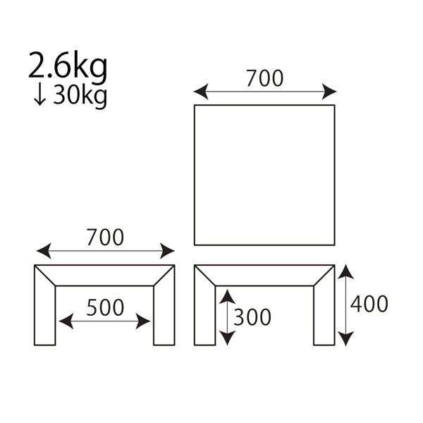 ダンボール家具ローテーブル