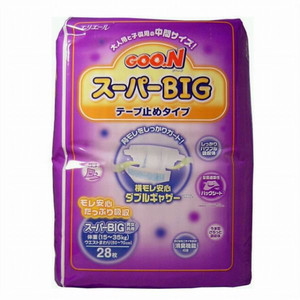大王製紙 グーン　スーパーＢＩＧ　テープ止めタイプ　２８枚　1930円 【ケース販売/4個入】 (140931101)