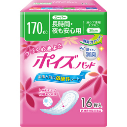★期間限定 大特価!!★クレシアポイズパッド スーパー170ｍＬ（16枚入） 723円★【ケース販売/9袋で1ケース】★お得っ!!★4901750801441 (140573101)