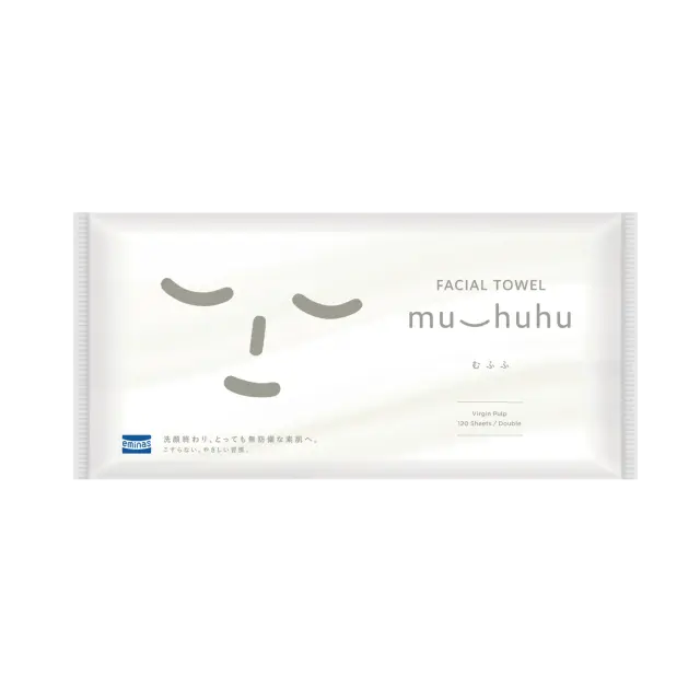 洗顔グッズ mugi eminas 洗顔専用ペーパータオル muhuhu（むふふ） 120組 1P 380円