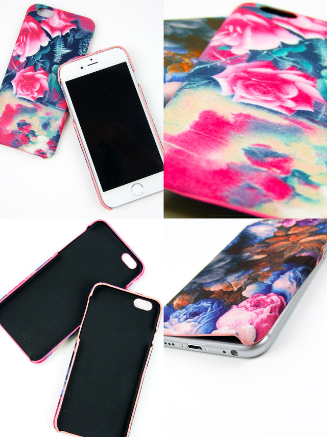 フラワー柄ハードスマホケース