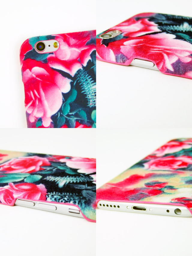 フラワー柄ハードスマホケース