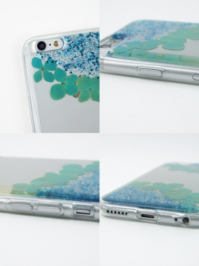 ドライフラワークリアスマホケース