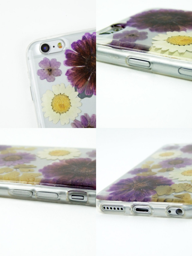 押し花ドライフラワースマートフォンケース