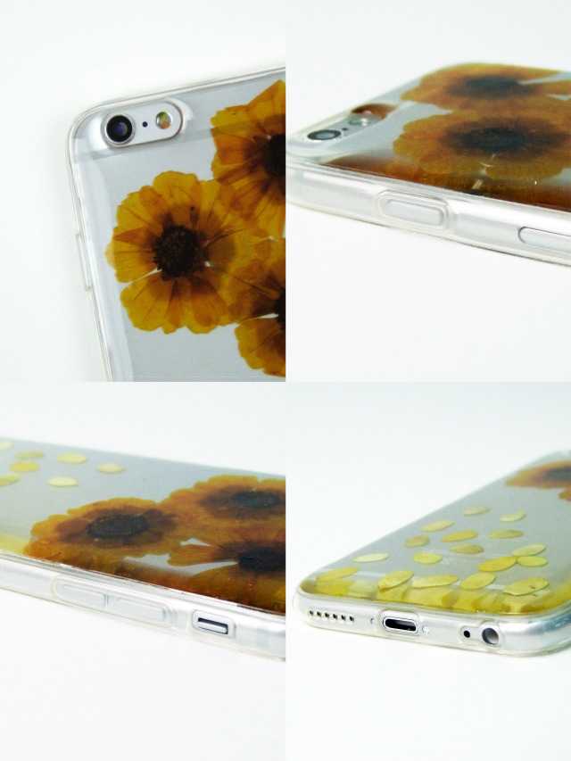 天然押し花スマートフォンケース