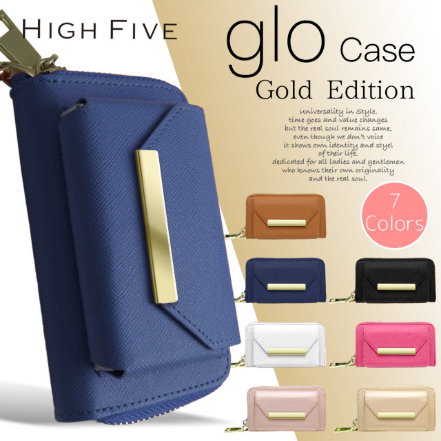 High Five Gloをオシャレに持ち運び サフィアーノレザーgloケース グローケース ハンドストラップ付 7色 High Five Gloをオシャレに持ち運び サフィアーノレザーgloケース グローケース ハンドストラップ付 7色