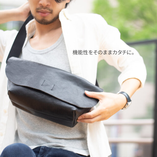 Dom Teporna Italy 本革 イタリアンレザーメッセンジャーバッグ 全2色 