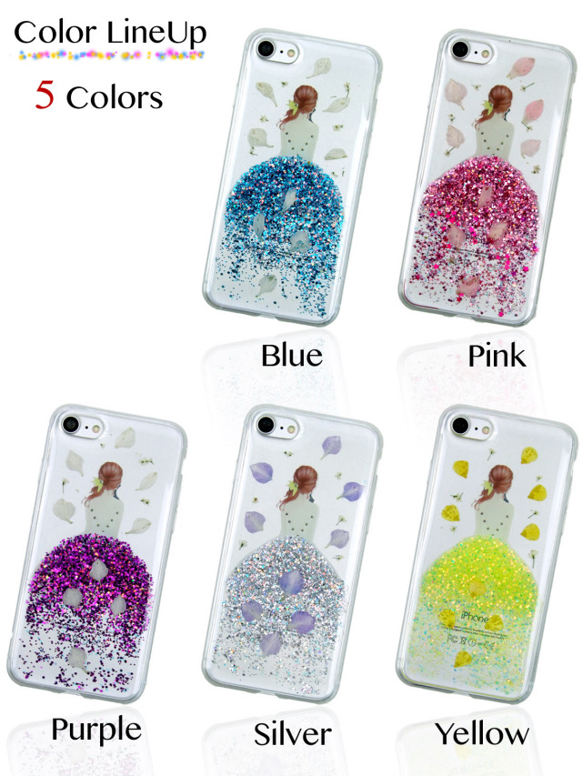 iPhone7】少女の後姿タイプ1 きらきらグリッターラメ&ドライ iPhone7】少女の後姿タイプ1 きらきらグリッターラメ&ドライ