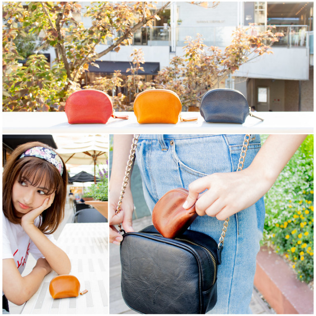 RafiCaro イタリアンレザー 本革 小さいポーチ ミニ 小物入れ コスメ