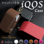 【歳末感謝セール】Dom Teporna アイコス ケース 牛革 サフィアーノ レザー スマートホルダータイプ iQOSケース カラビナ付属 マグネット仕様 新型2.4Plus対応 全6色【ak】