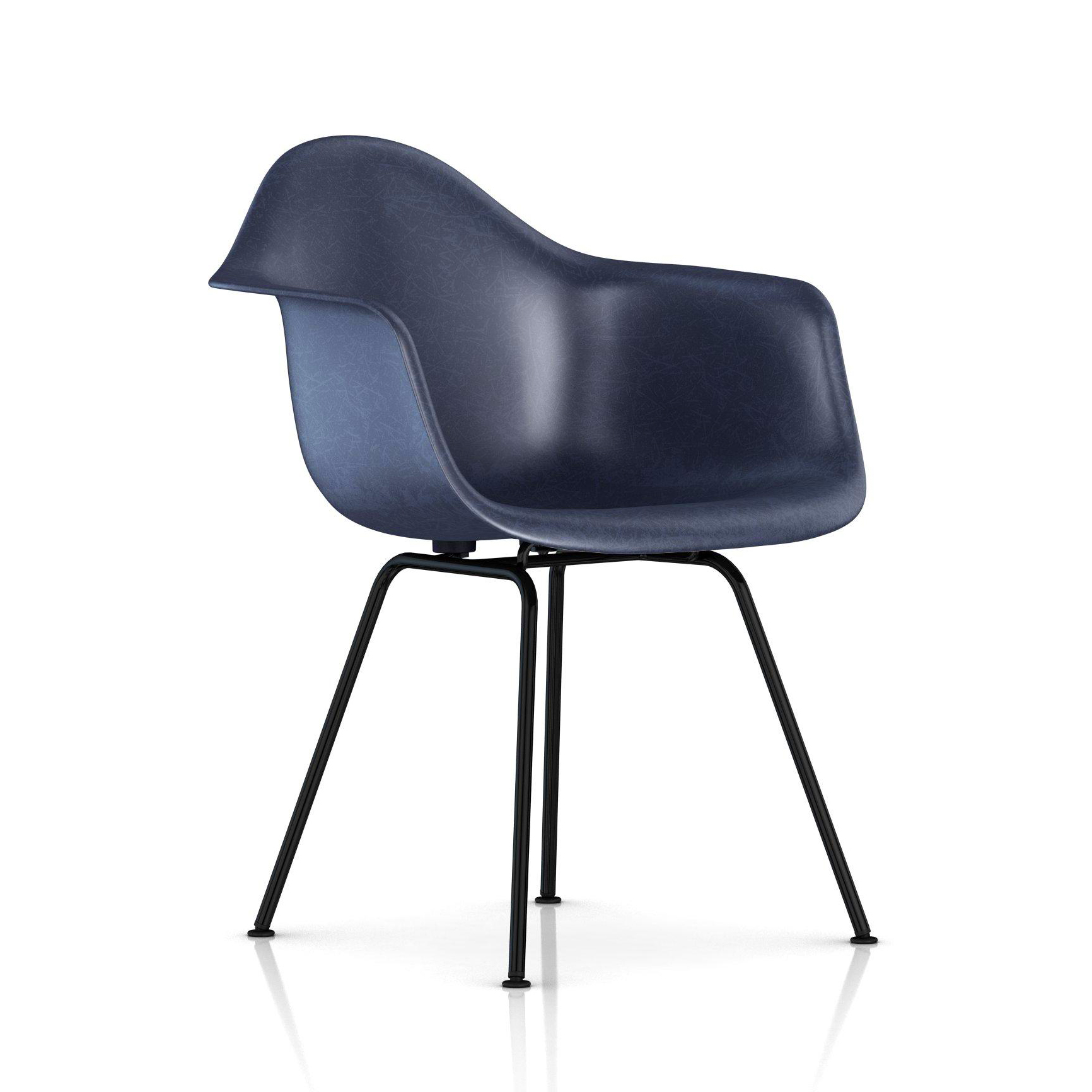 イームズファイバーグラスアームチェア 4レッグベース DFAX ネイビー/ブラックベース 新品