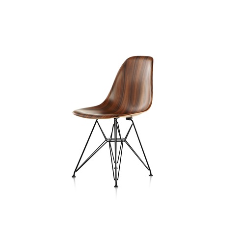 【ハーマンミラー正規販売店】イームズウッドシェルチェア ワイヤーベース サントスパリサンダー　DWSR Eames Molded Wood Chairs