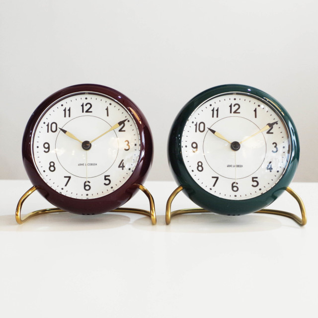ROSENDAHL】AJテーブルクロック 2019復刻限定色バーガンディ＆グリーン