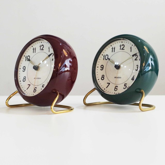 ROSENDAHL】AJテーブルクロック 2019復刻限定色バーガンディ＆グリーン