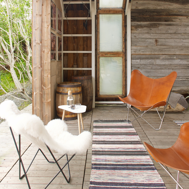 CUERO/クエロ正】BKF CHAIR ICELAND MARIPOSA ビーケーエフチェア