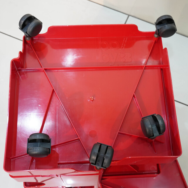 ボビーワゴン2段 レッド 什器 Boby Wagon