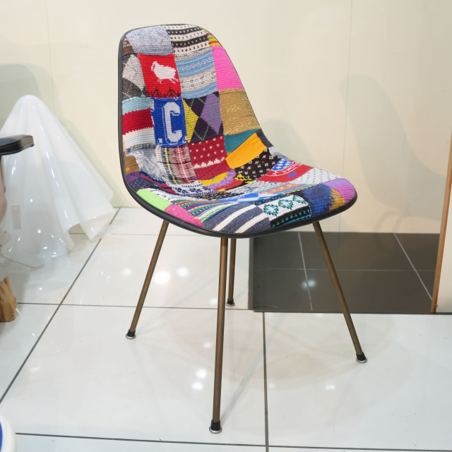 【desertic×case study shop】Knit Side Chair ニットサイドチェア 特別仕様真鍮Xベース