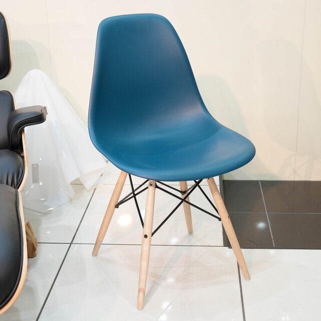 イームズプラスチックサイドシェルチェア DSW ブルーグリーン/メープル・ブラックワイヤー