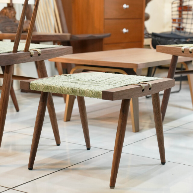 【桜製作所】ジョージ・ナカシマ グラスシートスツール H330 George Nakashima Grass-Seated Stool H330