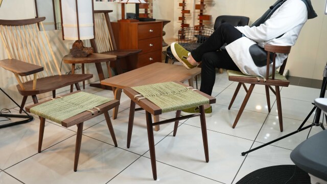 桜製作所】ジョージ・ナカシマ グラスシートスツール H330 George