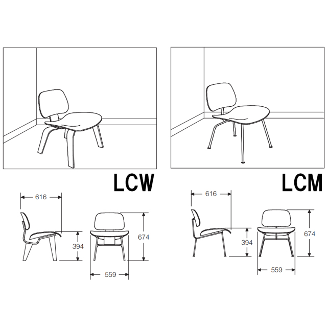 ハーマンミラー正規販売店】イームズプライウッドラウンジチェア