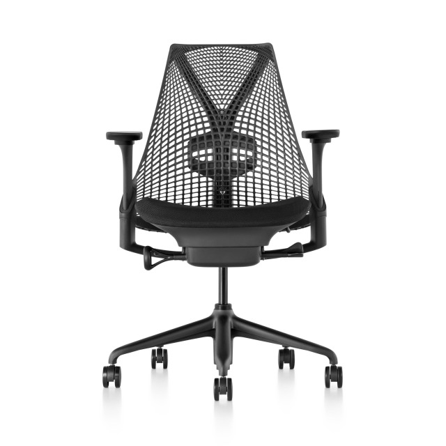 【受注生産】【ハーマンミラー正規販売店】セイルチェア Sayl Chair ブラック　フルアジャスタブルアーム/ランバーサポート付き BBキャスター/C7キャスター