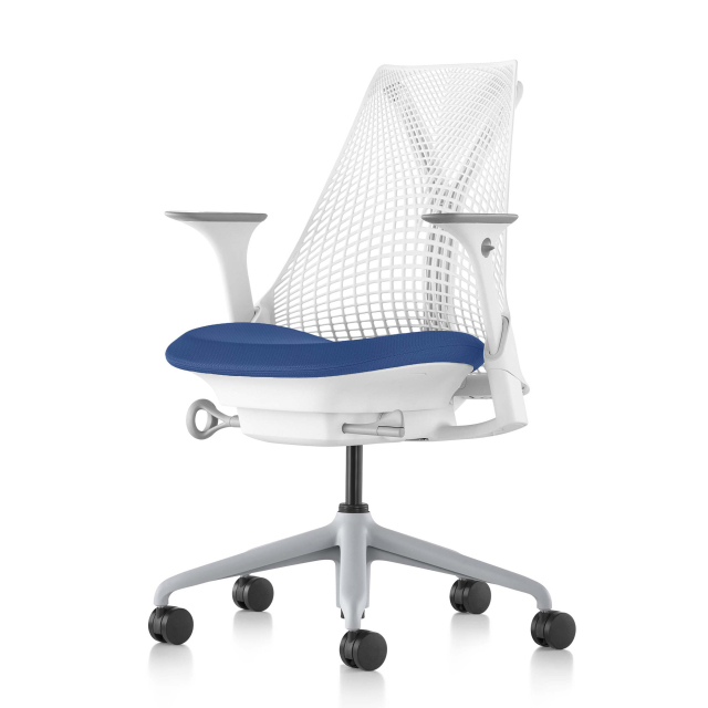 【8月中旬頃入荷予定】【ハーマンミラー正規販売店】セイルチェア Sayl Chair ホワイト/プール アジャスタブルアーム BBキャスター