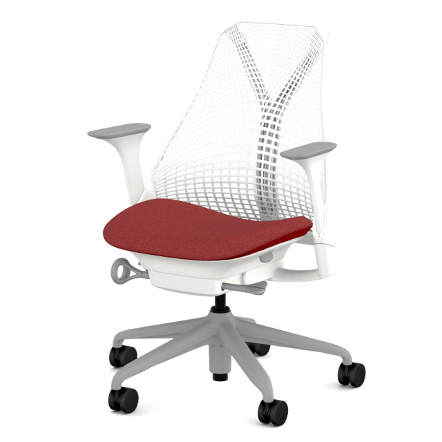 【【8月中旬頃入荷予定】】【ハーマンミラー正規販売店】セイルチェア Sayl Chair ホワイト/チャツネ アジャスタブルアーム BBキャスター