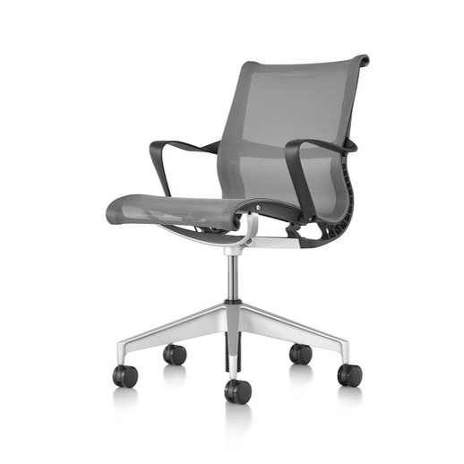 【販売終了】セトゥーチェア Setu Chair マルチパーパス5本脚タイプキャスター　リボンアーム/グラファイト　国内在庫仕様
