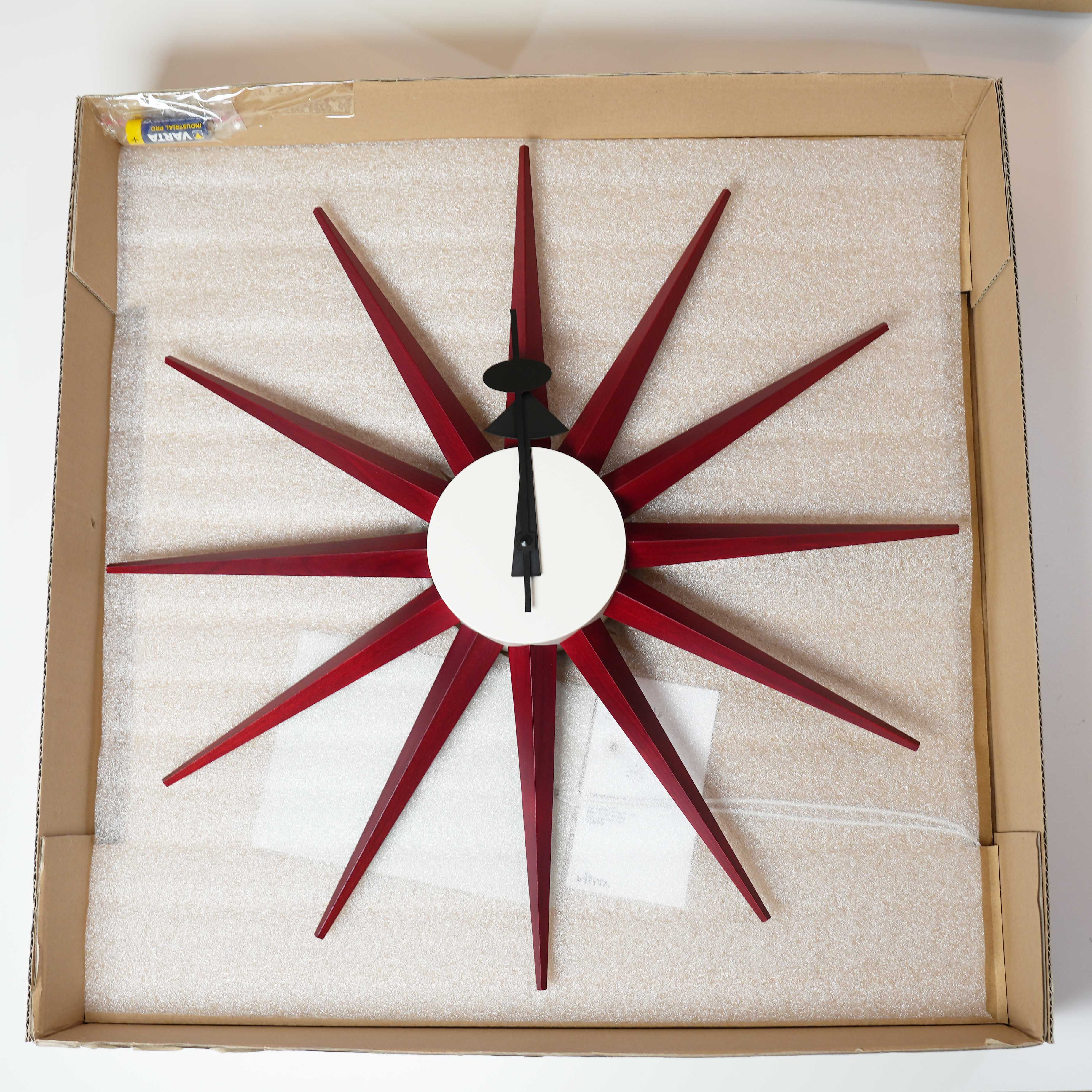 【Vitra/ヴィトラ】サンバーストクロック レッド