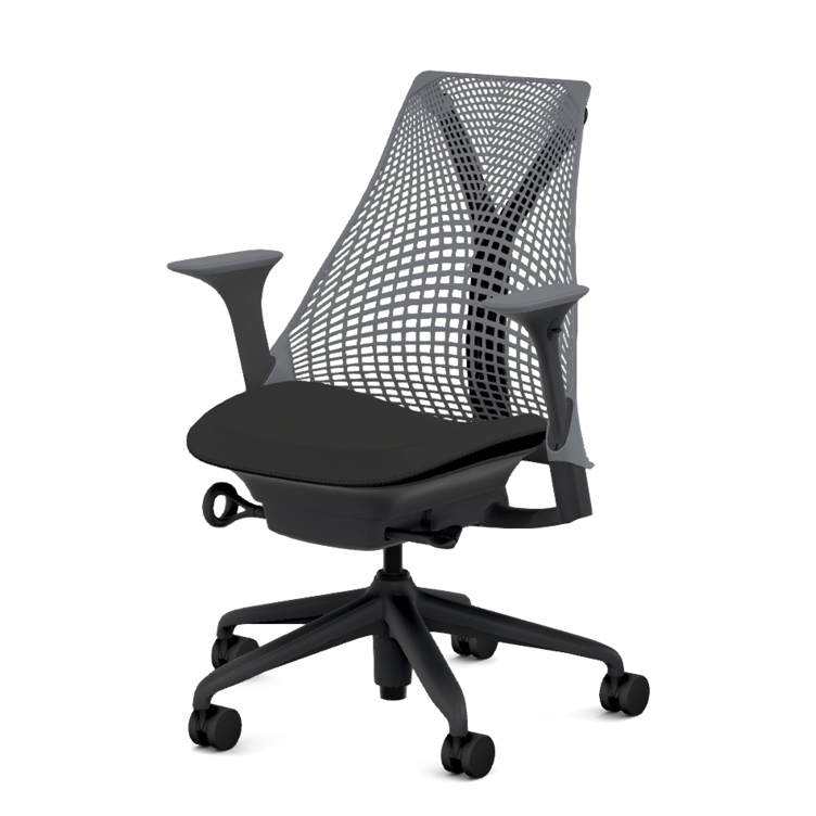 【在庫あり】【ハーマンミラー正規販売店】セイルチェア Sayl Chair スレートグレー/ブラック アジャスタブルアーム BBキャスター