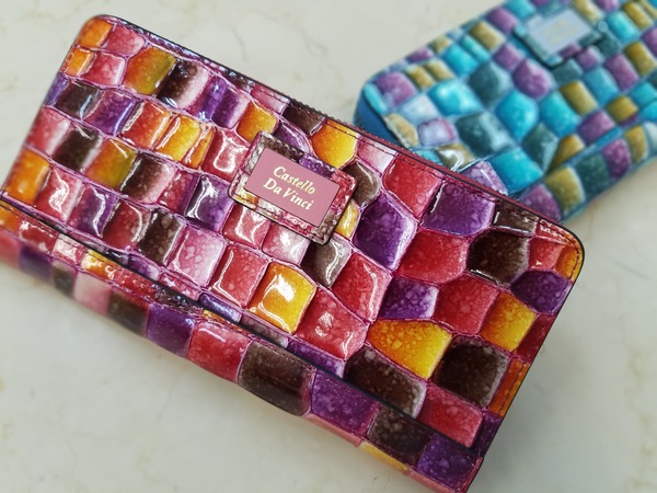 Castello Da Vinci -カステロダヴィンチ Mosaic Croco / Flap Wallet