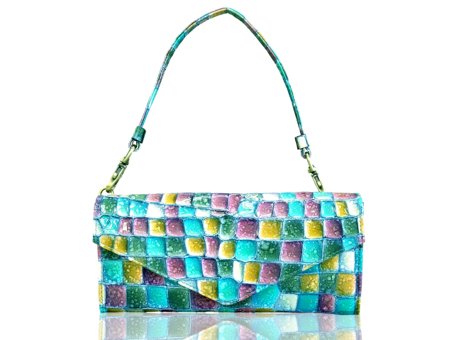 Castello Da Vinci -カステロダヴィンチ Mosaic Croco / Flap Wallet