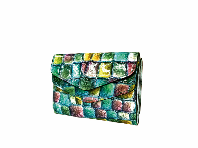 Castello Da Vinci -カステロダヴィンチ Mosaic Croco / Flap Wallet