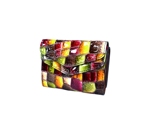 Castello Da Vinci -カステロダヴィンチ Mosaic Croco / Flap Wallet