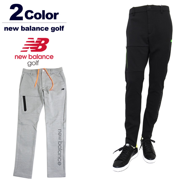 ニューバランスゴルフ パンツ メンズ スリム スウェット ストレッチ 軽量 ロゴプリント newbalance 012-3136003 2023春夏